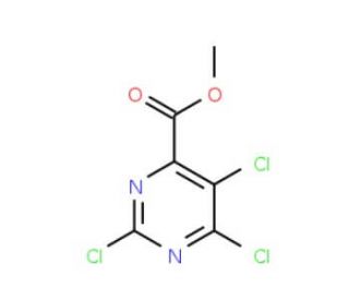 Methyl 2,5,6-trichloro-4-pyrimidinecarboxylate (CAS 89284-85-5) - chemical structure image