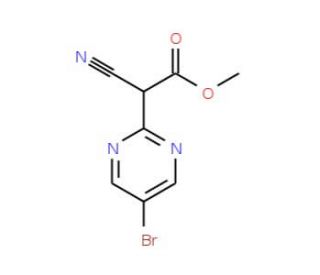 Methyl 2-(5-bromo-2-pyrimidinyl)-2-cyanoacetate - chemical structure image