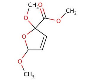 Methyl 2,5-dihydro-2,5-dimethoxy-2-furancarboxylate, mixture of cis and trans (CAS 62435-72-7) - chemical structure image