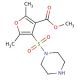 methyl 2,5-dimethyl-4-(piperazin-1-ylsulfonyl)-3-furoate - chemical structure image
