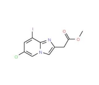 Methyl 2-(6-chloro-8-iodoimidazo[1,2-a]pyridin-2-yl)acetate - chemical structure image