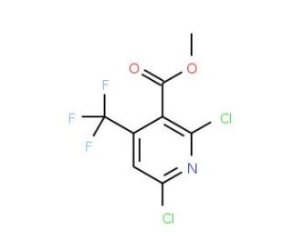 Methyl 2,6-dichloro-4-(trifluoromethyl)nicotinate (CAS 1130344-76-1) - chemical structure image