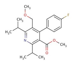Methyl 2,6-Diisopropyl-4-(4-fluorophenyl)-3-hydroxymethyl-5-methoxypyridine-3-carboxylate (CAS 887407-03-6) - chemical struct
