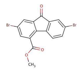 Methyl-2,7-dibromo-9-fluorenone-4-carboxylate - chemical structure image