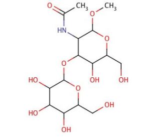 Methyl 2-Acetamido-2-Deoxy-3-O-(b-D-Galactopyranosyl)-&alpha;-D-Galactopyranoside (CAS 75669-79-3) - chemical structure image