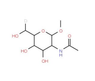 Methyl 2-Acetamido-2-deoxy-&beta;-D-glucopyranoside (CAS 3946-01-8) - chemical structure image
