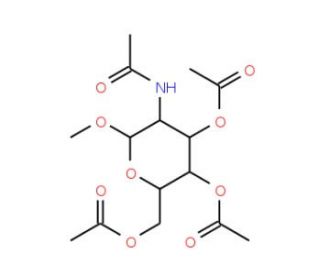 Methyl 2-acetamido-3,4,6-tri-O-acetyl-2-deoxy-b-D-glucopyranoside (CAS 2771-48-4) - chemical structure image
