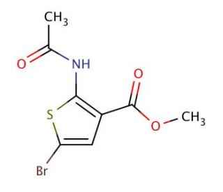 Methyl 2-(acetylamino)-5-bromo-3-thiophenecarboxylate - chemical structure image