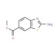 Methyl 2-amino-1,3-benzothiazole-6-carboxylate (CAS 66947-92-0) - chemical structure image