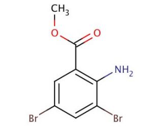 Methyl 2-amino-3,5-dibromobenzoate (CAS 606-00-8) - chemical structure image