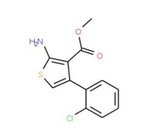 Methyl 2-amino-4-(2-chlorophenyl)thiophene-3-carboxylate (CAS 350997-11-4) - chemical structure image