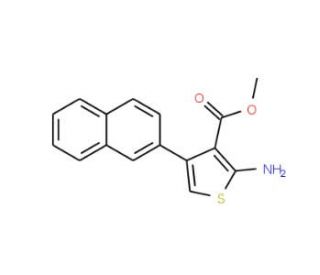 Methyl 2-amino-4-(2-naphthyl)thiophene-3-carboxylate (CAS 351156-65-5) - chemical structure image