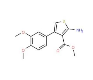 Methyl 2-amino-4-(3,4-dimethoxyphenyl)thiophene-3-carboxylate (CAS 350997-14-7) - chemical structure image