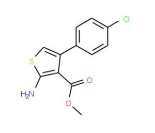 Methyl 2-amino-4-(4-chlorophenyl)thiophene-3-carboxylate (CAS 350997-10-3) - chemical structure image