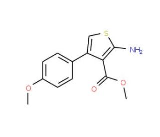Methyl 2-amino-4-(4-methoxyphenyl)thiophene-3-carboxylate (CAS 350988-34-0) - chemical structure image