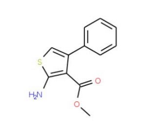 Methyl 2-amino-4-phenylthiophene-3-carboxylate (CAS 67171-55-5) - chemical structure image