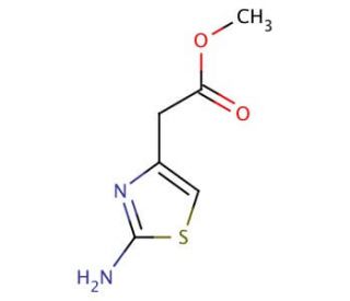 Methyl 2-amino-4-thiazoleacetate (CAS 64987-16-2) - chemical structure image