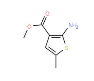 Methyl 2-amino-5-methylthiophene-3-carboxylate (CAS 19369-53-0) - chemical structure image