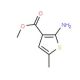 Methyl 2-amino-5-methylthiophene-3-carboxylate (CAS 19369-53-0) - chemical structure image