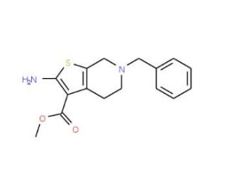 Methyl 2-amino-6-benzyl-4,5,6,7-tetrahydrothieno [2,3-c]pyridine-3-carboxylate - chemical structure image