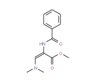 Methyl 2-(benzoylamino)-3-(dimethylamino)acrylate (CAS 56952-04-6) - chemical structure image