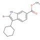 Methyl 2-Bromo-3-cyclohexyl-6-indolecarboxylate (CAS 494799-19-8) - chemical structure image