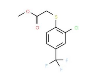 Methyl {[2-chloro-4-(trifluoromethyl)phenyl]-thio}acetate - chemical structure image