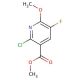 Methyl 2-chloro-5-fluoro-6-methoxynicotinate (CAS 959616-64-9) - chemical structure image