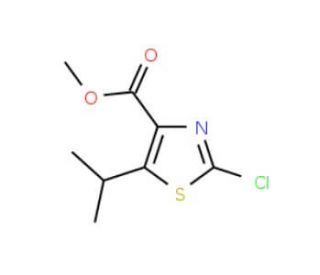 Methyl 2-chloro-5-isopropyl-1,3-thiazole-4-carboxylate (CAS 81569-27-9) - chemical structure image