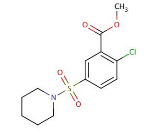methyl 2-chloro-5-(piperidin-1-ylsulfonyl)benzoate - chemical structure image