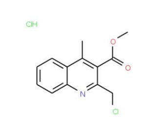 methyl 2-(chloromethyl)-4-methylquinoline-3-carboxylate hydrochloride - chemical structure image