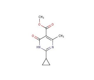 methyl 2-cyclopropyl-4-methyl-6-oxo-1,6-dihydropyrimidine-5-carboxylate - chemical structure image