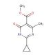 methyl 2-cyclopropyl-4-methyl-6-oxo-1,6-dihydropyrimidine-5-carboxylate - chemical structure image