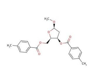Methyl 2-Deoxy-3,5-di-O-p-toluoyl-D-erythro-pentoside (CAS 4330-34-1) - chemical structure image
