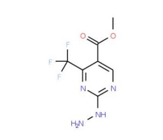 Methyl 2-hydrazino-4-(trifluoromethyl)pyrimidine-5-carboxylate (CAS 175137-28-7) - chemical structure image