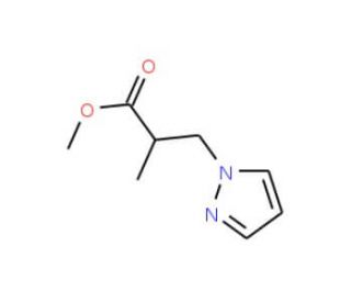 Methyl 2-methyl-3-(1H-pyrazol-1-yl)propanoate - chemical structure image