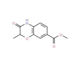 Methyl 2-methyl-3-oxo-3,4-dihydro-2H-1,4-benzoxazine-7-carboxylate (CAS 179950-69-7) - chemical structure image