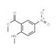 Methyl 2-(methylamino)-5-nitrobenzenecarboxylate (CAS 3558-14-3) - chemical structure image