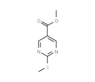 Methyl 2-(methylthio)pyrimidine-5-carboxylate (CAS 38275-41-1) - chemical structure image