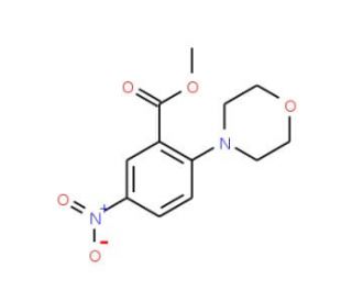 Methyl 2-morpholino-5-nitrobenzenecarboxylate (CAS 83909-55-1) - chemical structure image
