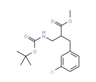 Methyl 2-N-Boc-2-aminomethyl-3-(3-chloro-phenyl)-propionate - chemical structure image