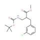 Methyl 2-N-Boc-2-aminomethyl-3-(3-chloro-phenyl)-propionate - chemical structure image
