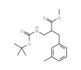 Methyl 2-N-Boc-2-aminomethyl)-3-m-tolyl-propionate (CAS 886366-61-6) - chemical structure image