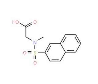 [methyl(2-naphthylsulfonyl)amino]acetic acid (CAS 123760-47-4) - chemical structure image