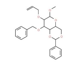Methyl 2-O-allyl-3-O-benzyl-4,6-O-benzylidene-a-D-mannopyranoside (CAS 210297-54-4) - chemical structure image