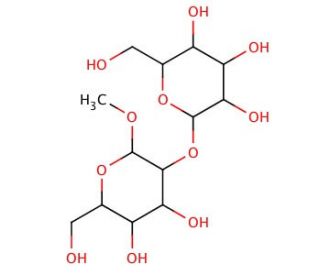 Methyl 2-O-(&alpha;-D-Mannopyranosyl)-&alpha;-D-mannopyranoside (CAS 59571-75-4) - chemical structure image