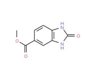 Methyl 2-oxo-2,3-dihydro-1H-1,3-benzimidazole-5-carboxylate (CAS 106429-57-6) - chemical structure image