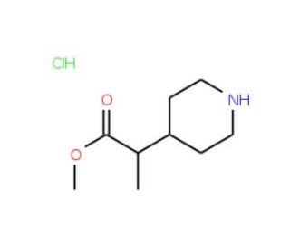 Methyl 2-piperidin-4-ylpropanoate hydrochloride - chemical structure image
