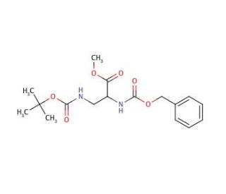 Methyl 2-(S)-[N-Carbobenzyloxy]amino-3-[N-tert-butyloxycarbonyl]aminopropionate - chemical structure image