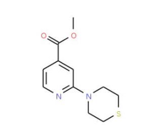 Methyl 2-thiomorpholin-4-ylisonicotinate (CAS 898289-26-4) - chemical structure image